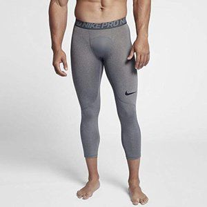 NIKE PRO Dri-Fit Gray 3/4 Length Compression Tights MEDIUM